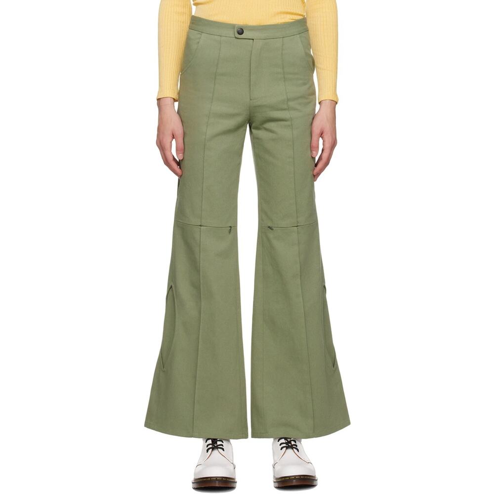HEAD OF STATE Ogun Zip Knee Flared Pants Cut Out Utility Gorpcore Streetwear 24